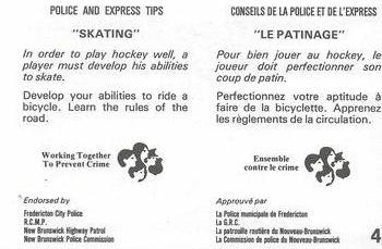 1982-83 Fredericton Express (AHL) Police #4 Michel Bolduc Back