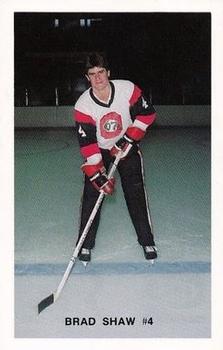 1982-83 Ottawa 67's (OHL) #15 Brad Shaw Front