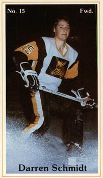 1982-83 Brandon Wheat Kings (WHL) Police #5 Darren Schmidt Front