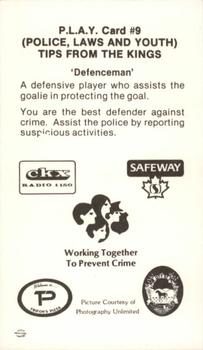 1982-83 Brandon Wheat Kings (WHL) Police #9 Dave McDowall Back