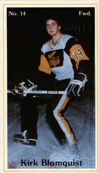 1982-83 Brandon Wheat Kings (WHL) Police #21 Kirk Blomquist Front