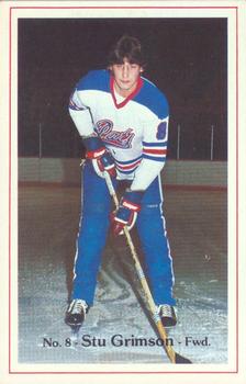 1982-83 Regina Pats (WHL) Police #8 Stu Grimson Front