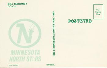 1983-84 Minnesota North Stars Postcards #NNO Bill Mahoney Back