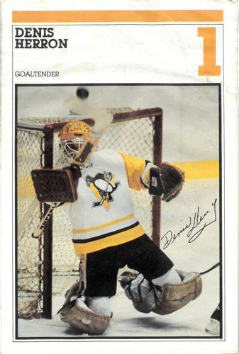 1982-83 Heinz Pittsburgh Penguins Photo-Pak Night SGA 6x9 #NNO Pat Boutette / Denis Herron Back