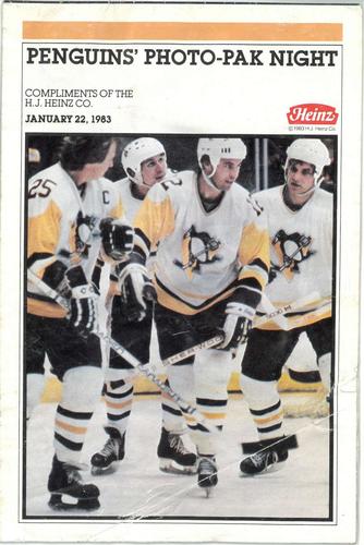 1982-83 Heinz Pittsburgh Penguins Photo-Pak Night SGA 6x9 #NNO Dave Hannan / Front Cover Front