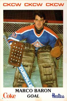 1983-84 Moncton Alpines (AHL) Police #3 Marco Baron Front