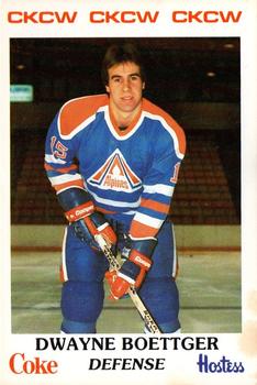 1983-84 Moncton Alpines (AHL) Police #5 Dwayne Boettger Front