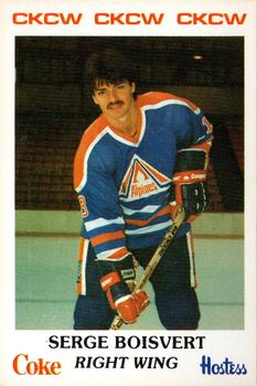 1983-84 Moncton Alpines (AHL) Police #19 Serge Boisvert Front