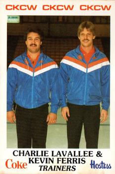 1983-84 Moncton Alpines (AHL) Police #27 Charlie Lavallee / Kevin Ferris Front