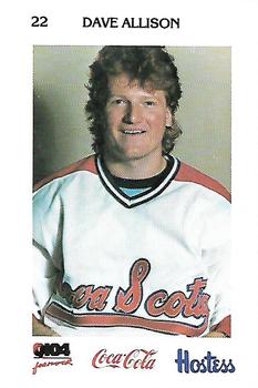1983-84 Nova Scotia Voyageurs (AHL) Police #3 Dave Allison Front