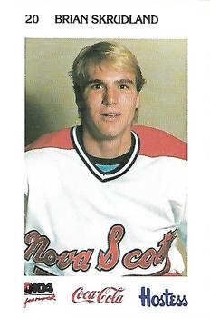 1983-84 Nova Scotia Voyageurs (AHL) Police #11 Brian Skrudland Front