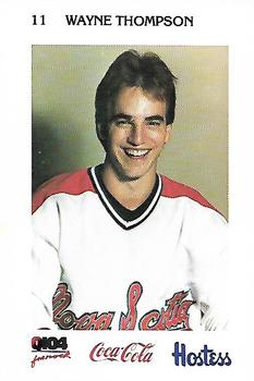 1983-84 Nova Scotia Voyageurs (AHL) Police #20 Wayne Thompson Front