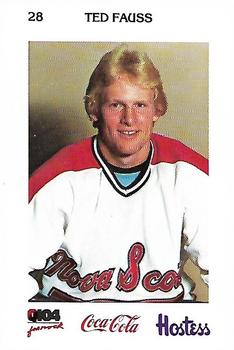 1983-84 Nova Scotia Voyageurs (AHL) Police #21 Ted Fauss Front