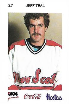 1983-84 Nova Scotia Voyageurs (AHL) Police #22 Jeff Teal Front