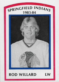 1983-84 Springfield Indians (AHL) #18 Rod Willard Front