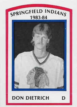 1983-84 Springfield Indians (AHL) #21 Don Dietrich Front