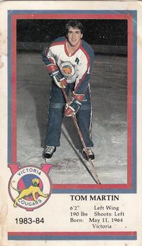 1983-84 Victoria Cougars (WHL) Police #17 Tom Martin Front