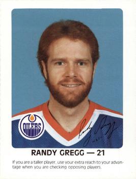 1984-85 Red Rooster Edmonton Oilers #NNO Randy Gregg Front