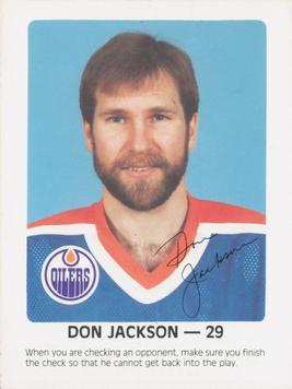 1984-85 Red Rooster Edmonton Oilers #NNO Don Jackson Front