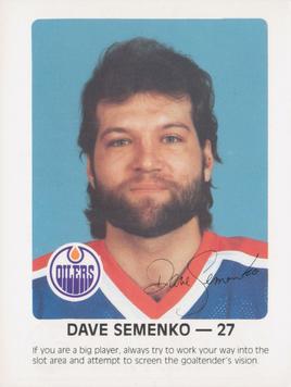 1984-85 Red Rooster Edmonton Oilers #NNO Dave Semenko Front