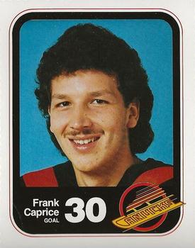 1984-85 Vancouver Canucks #5 Frank Caprice Front