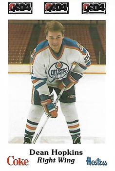 1984-85 Nova Scotia Oilers (AHL) Police #20 Dean Hopkins Front