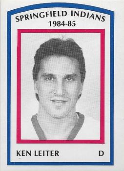 1984-85 Springfield Indians (AHL) #6 Ken Leiter Front