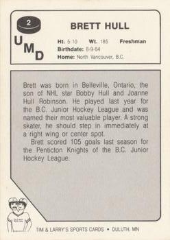 1984-85 Minnesota-Duluth Bulldogs (NCAA) #2 Brett Hull Back