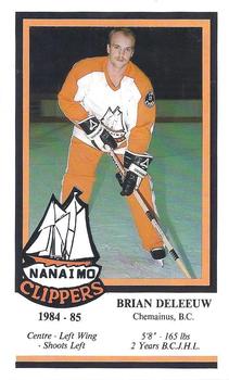 1984-85 Nanaimo Clippers (BCHL) Police #7 Brian Deleeuw Front