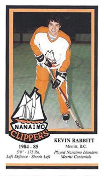 1984-85 Nanaimo Clippers (BCHL) Police #16 Kevin Rabbitt Front