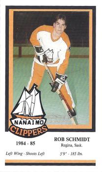 1984-85 Nanaimo Clippers (BCHL) Police #17 Rob Schmidt Front