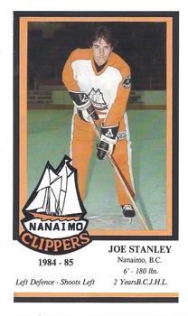 1984-85 Nanaimo Clippers (BCHL) Police #19 Joe Stanley Front