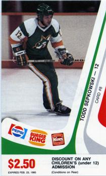 1984-85 Sudbury Wolves (OHL) #8 Todd Sepkowski Front