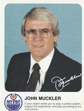 1985-86 Red Rooster Edmonton Oilers #NNO John Muckler Front