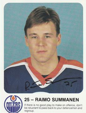 1985-86 Red Rooster Edmonton Oilers #NNO Raimo Summanen Front