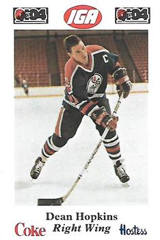 1985-86 Nova Scotia Oilers (AHL) Police #1 Dean Hopkins Front