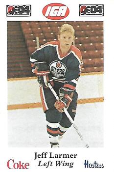 1985-86 Nova Scotia Oilers (AHL) Police #2 Jeff Larmer Front
