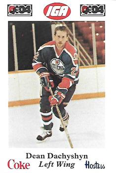 1985-86 Nova Scotia Oilers (AHL) Police #4 Dean Dachyshyn Front