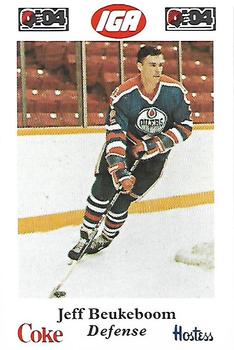 1985-86 Nova Scotia Oilers (AHL) Police #7 Jeff Beukeboom Front