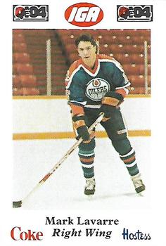 1985-86 Nova Scotia Oilers (AHL) Police #8 Mark Lavarre Front