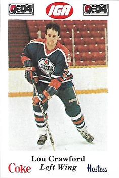 1985-86 Nova Scotia Oilers (AHL) Police #10 Lou Crawford Front