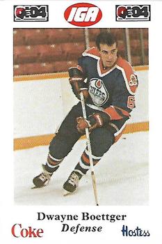 1985-86 Nova Scotia Oilers (AHL) Police #12 Dwayne Boettger Front