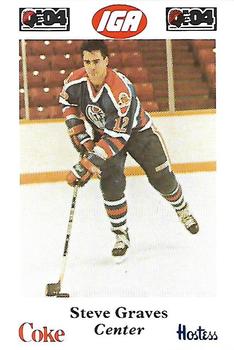 1985-86 Nova Scotia Oilers (AHL) Police #17 Steve Graves Front