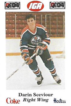 1985-86 Nova Scotia Oilers (AHL) Police #19 Darin Sceviour Front