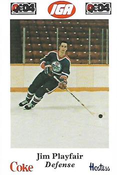 1985-86 Nova Scotia Oilers (AHL) Police #22 Jim Playfair Front