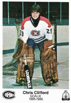 1985-86 Kingston Canadians (OHL) Police #7 Chris Clifford Front