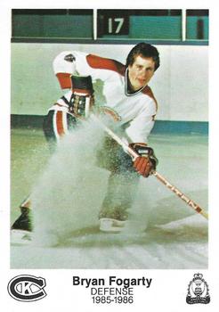 1985-86 Kingston Canadians (OHL) Police #13 Bryan Fogarty Front