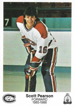 1985-86 Kingston Canadians (OHL) Police #15 Scott Pearson Front