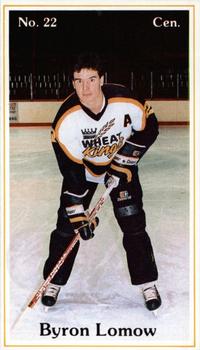 1985-86 Brandon Wheat Kings (WHL) Police #3 Byron Lomow Front