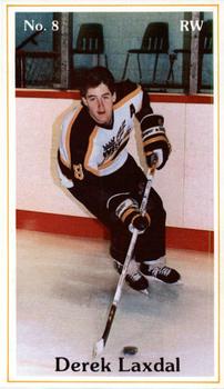 1985-86 Brandon Wheat Kings (WHL) Police #11 Derek Laxdal Front